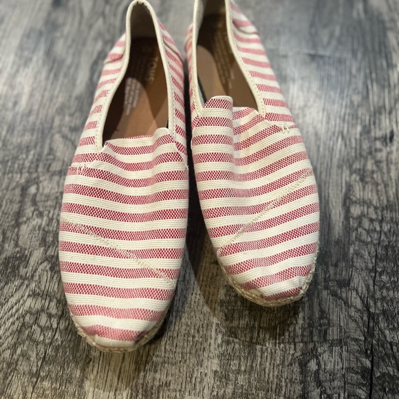 TOMS - Deconstructed Alpargata Rope Red Stripe Woven size 6 - Picture 3 of 5